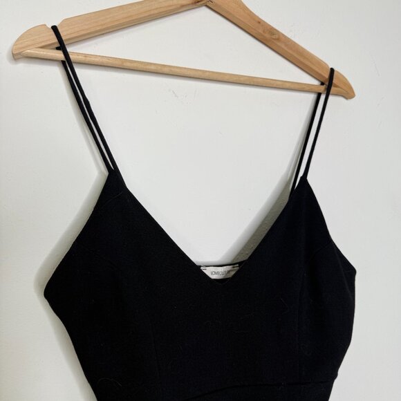 Love Culture | Black Romper with Sheer Rose Embroidered Sheath - S - Picture 3 of 7